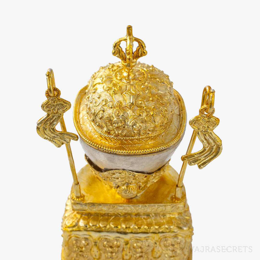 Gold Plated Kapala, 7 inch