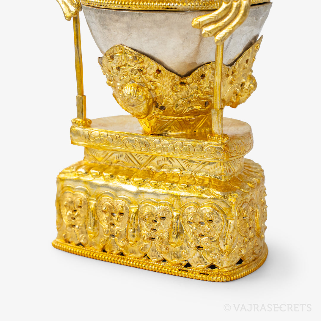 Gold Plated Kapala, 7 inch