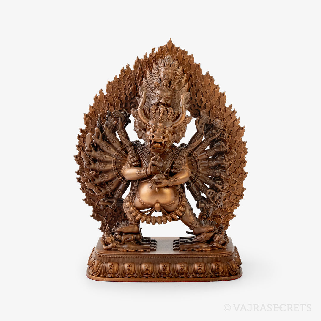 Blessed Yamantaka Solitary Hero Copper Statue, 9 inch