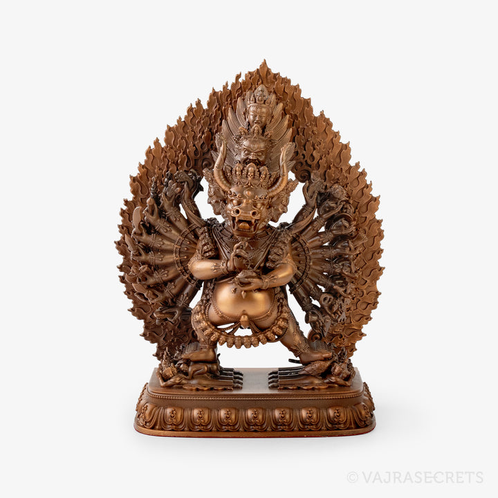 Blessed Yamantaka Solitary Hero Copper Statue, 9 inch