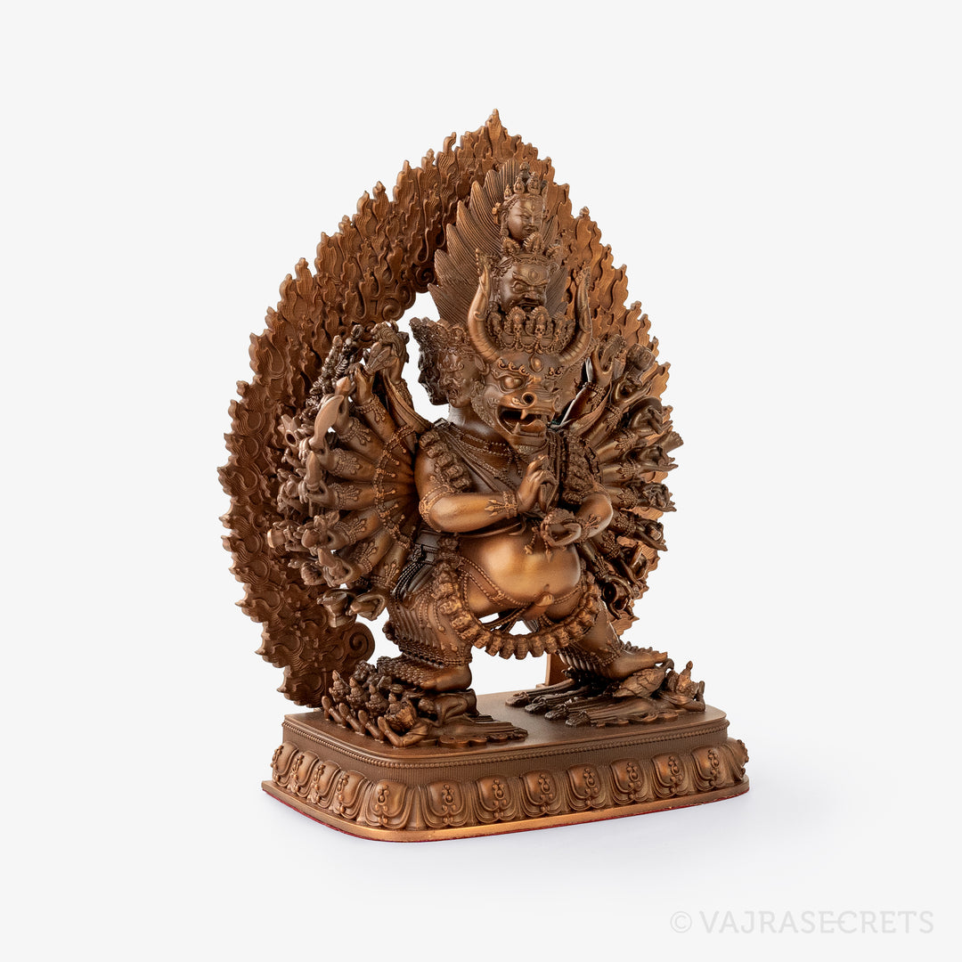 Blessed Yamantaka Solitary Hero Copper Statue, 9 inch