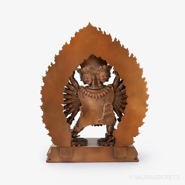 Blessed Yamantaka Solitary Hero Copper Statue, 9 inch