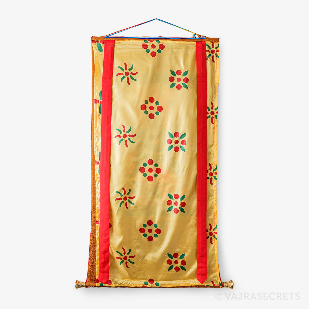 Blessed Yamantaka Solitary Hero Thangka with Brocade, 24 x 51 inch