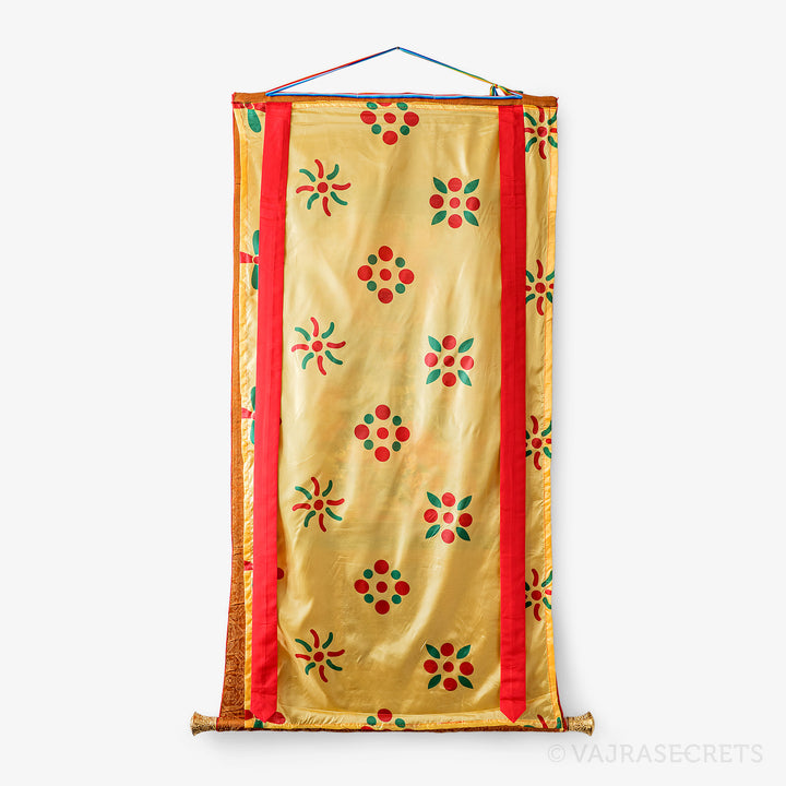 Blessed Yamantaka Solitary Hero Thangka with Brocade, 24 x 51 inch