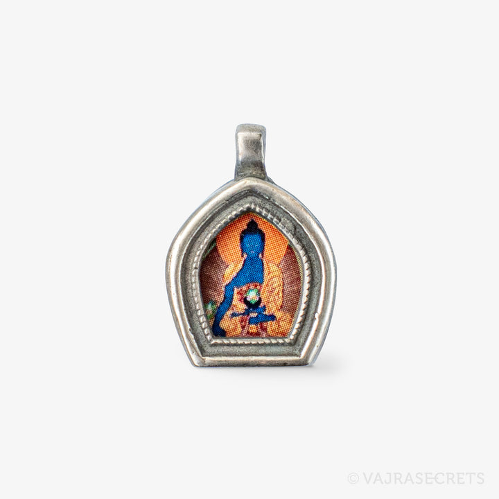 Miniature Medicine Buddha Brass Gau Locket
