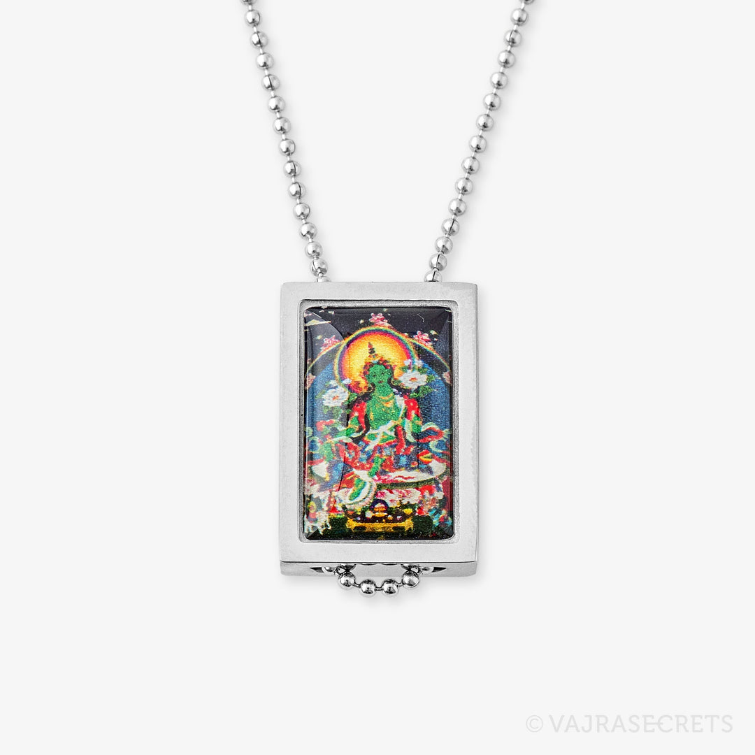 Green Tara Pendant with Chain