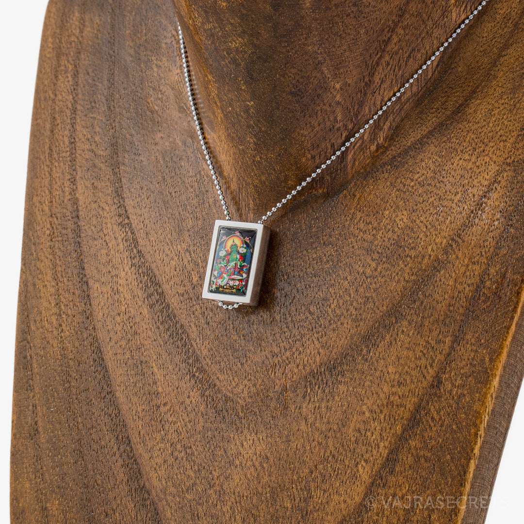 Green Tara Pendant with Chain