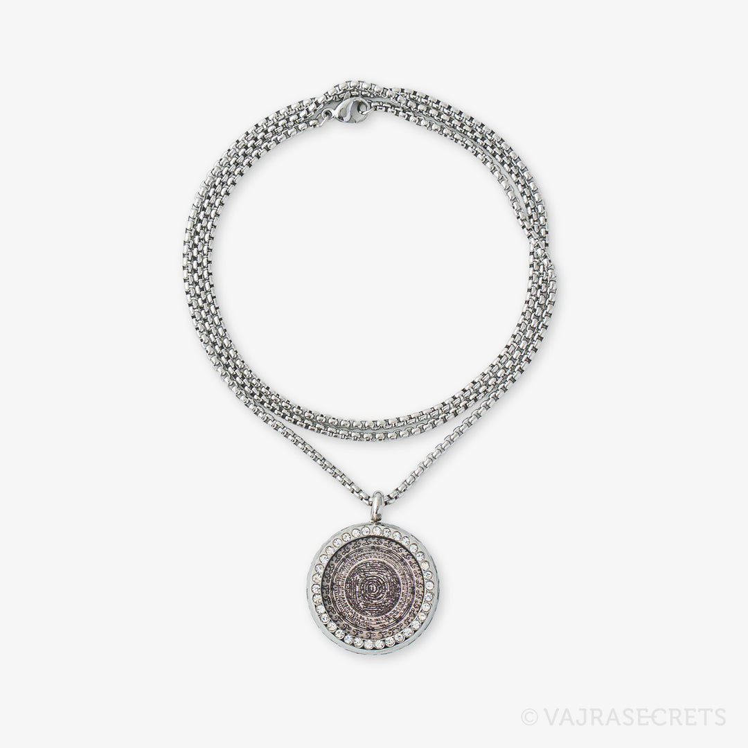Dorje Shugden Sungkhor Pendant with Cubic Zirconia