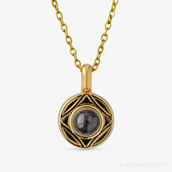 Blessed Dorje Shugden Microfilm Projection Pendant with Chain