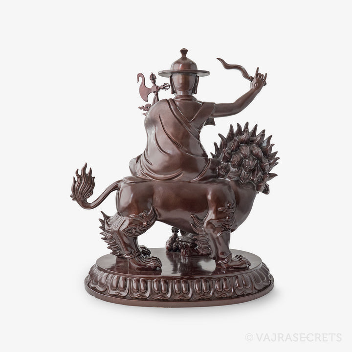 Wrathful Dorje Shugden Brass Statue with Oxidised Finish, 24 inch