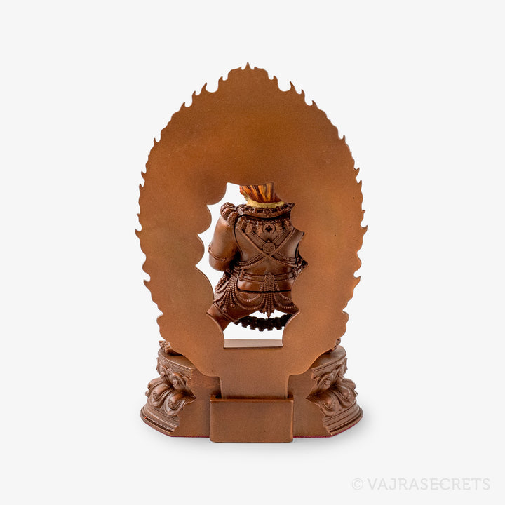 Blessed Yamantaka (Two-Armed) Copper Statue with Gold Face, 5 inch