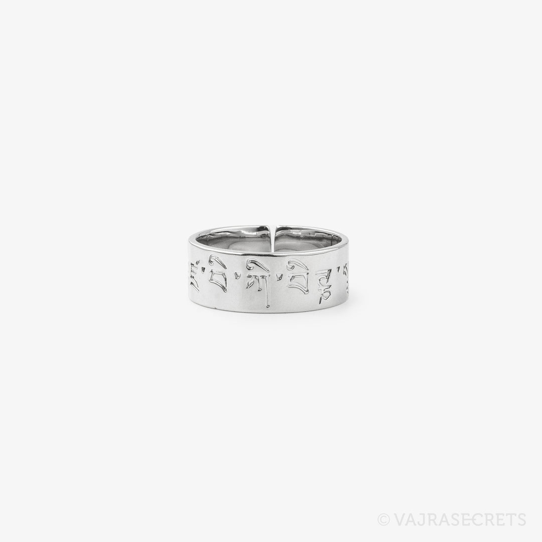 Stainless Steel Dorje Shugden Mantra Ring