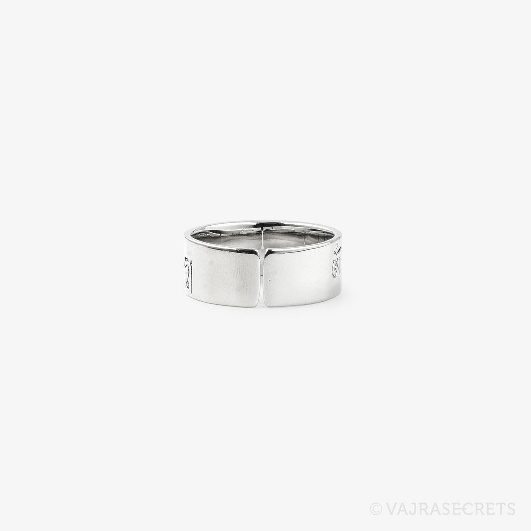 Stainless Steel Dorje Shugden Mantra Ring