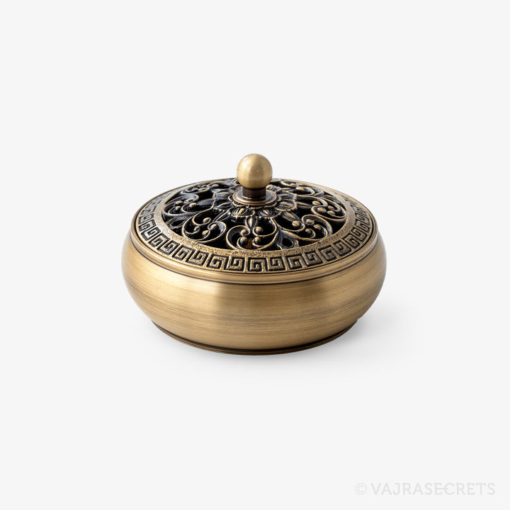Eight-Petal Lotus Metal Incense Burner
