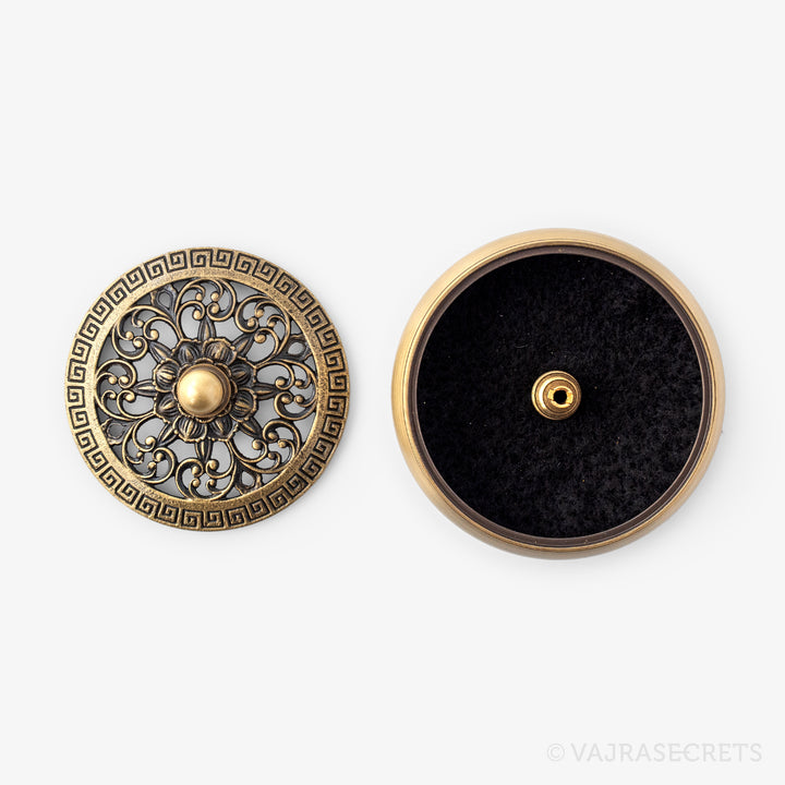 Eight-Petal Lotus Metal Incense Burner