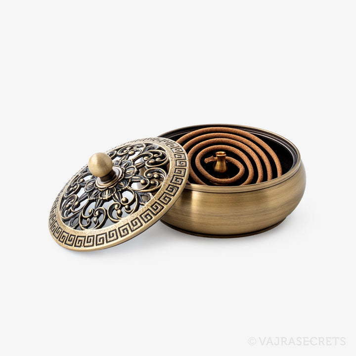 Eight-Petal Lotus Metal Incense Burner