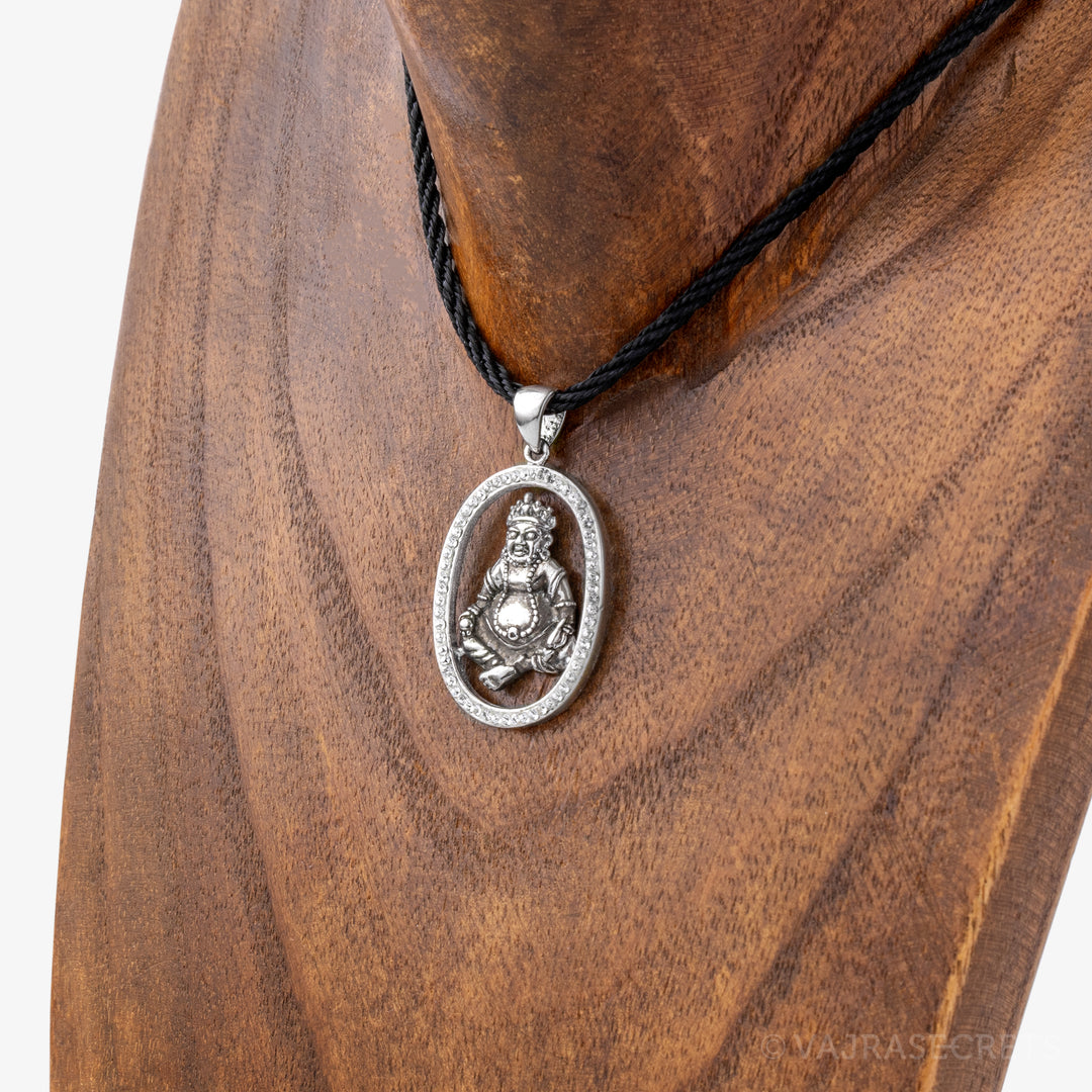 Dzambala Emptiness Oval Pendant with Cubic Zirconia