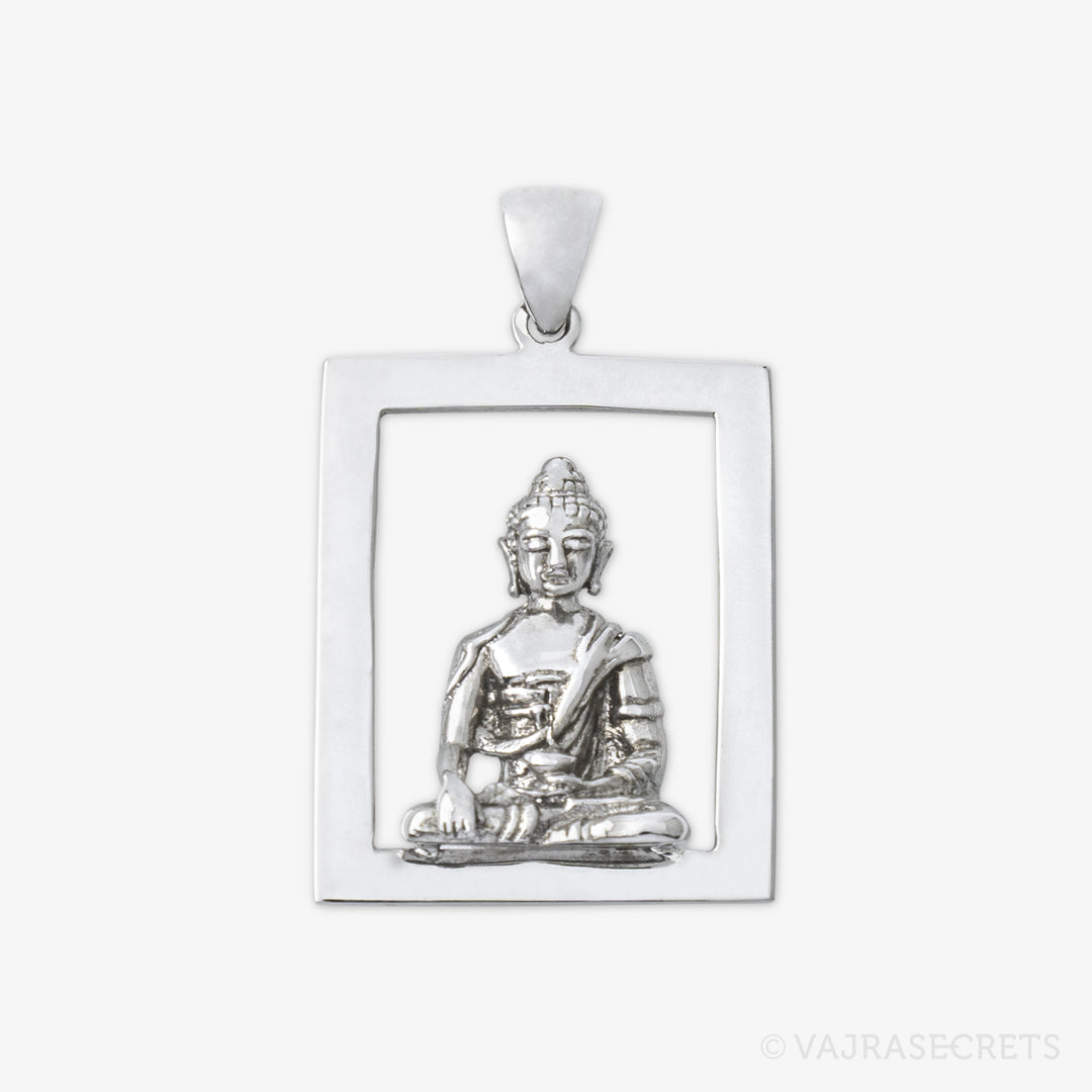 Shakyamuni 3D Emptiness Rectangular Pendant (Junior)