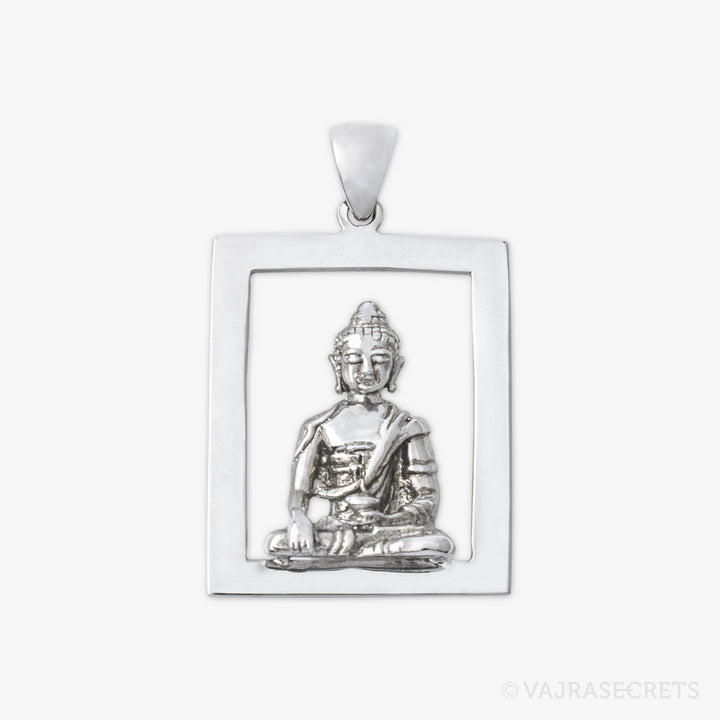 Shakyamuni 3D Emptiness Rectangular Pendant (Junior)