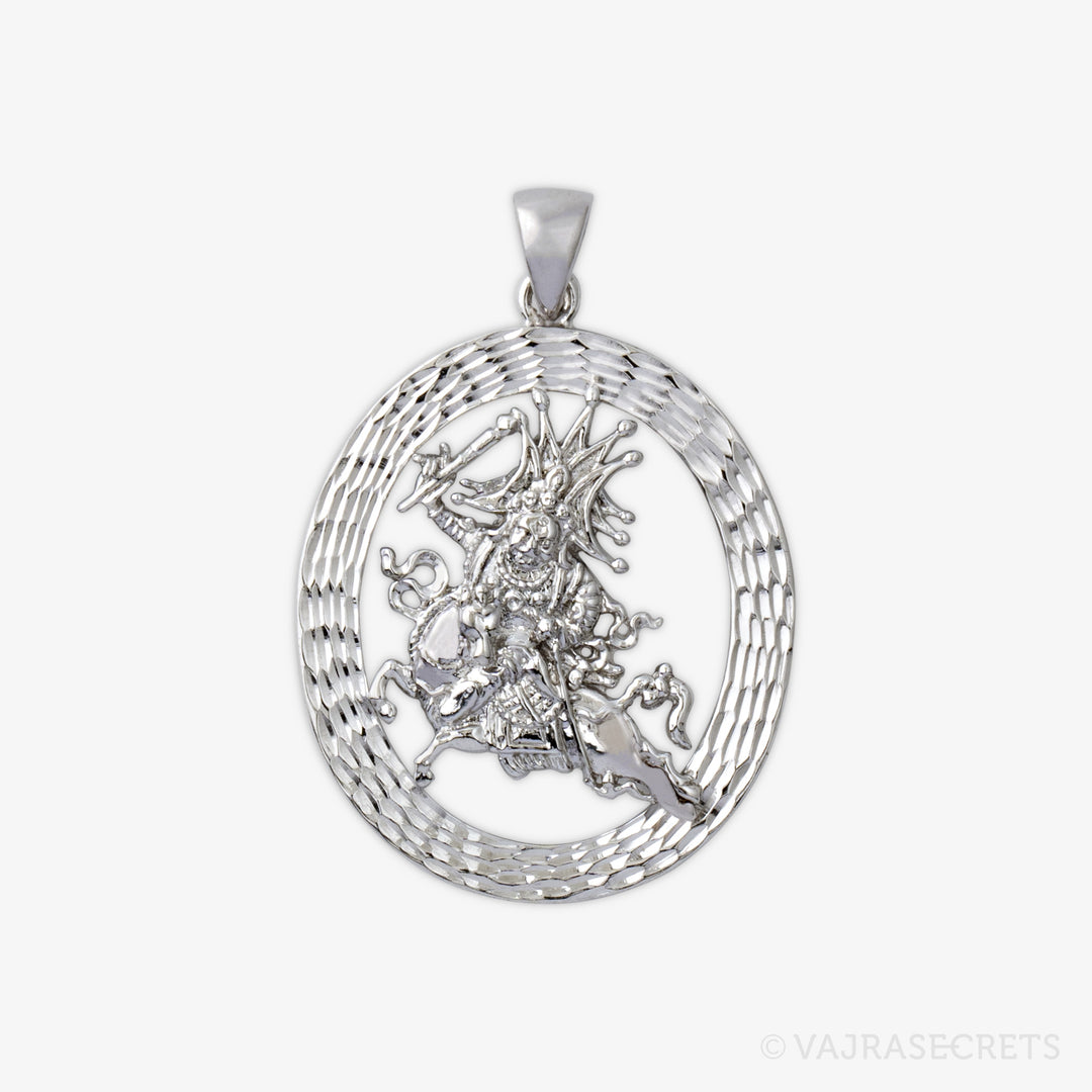 Setrap Emptiness Oval Pendant with Diamond Cut Finish