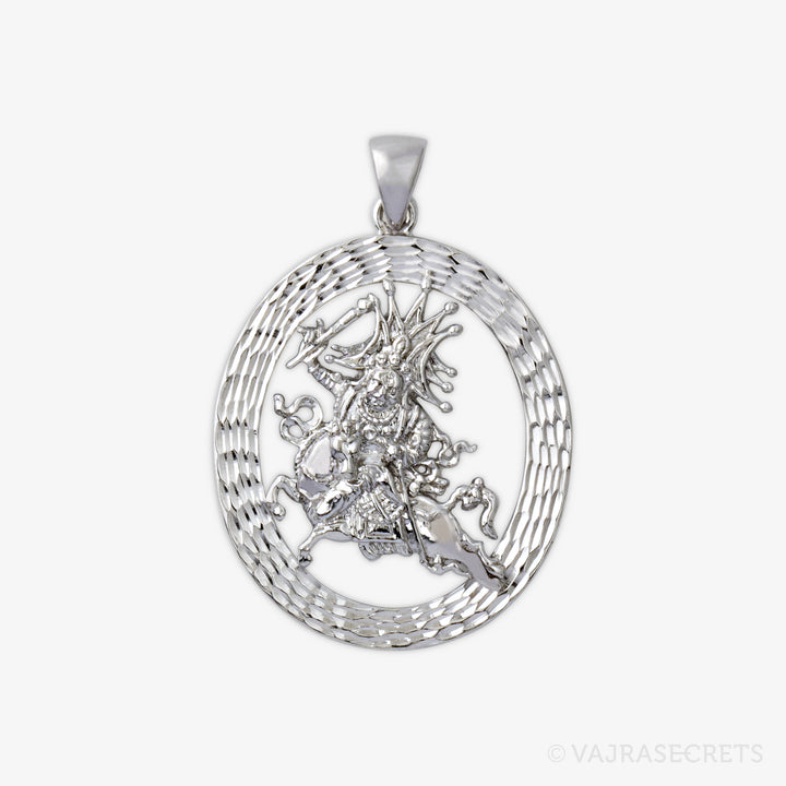 Setrap Emptiness Oval Pendant with Diamond Cut Finish