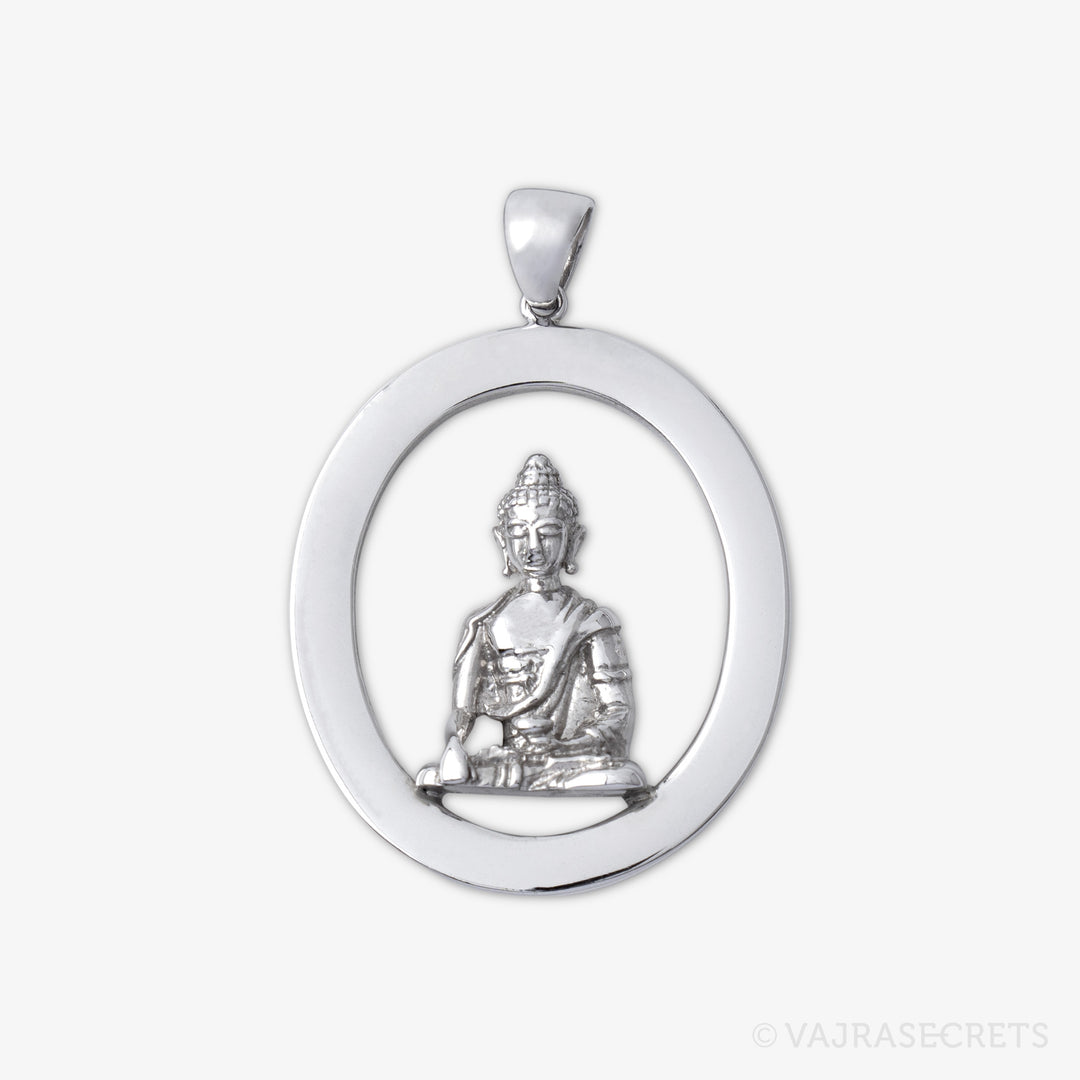 Shakyamuni Emptiness Oval Pendant
