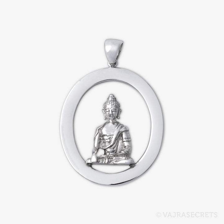 Shakyamuni Emptiness Oval Pendant