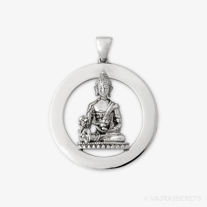 Medicine Buddha Emptiness Round Pendant