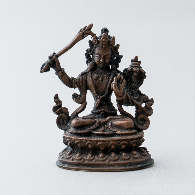 Manjushri Copper Statue, 2 inch