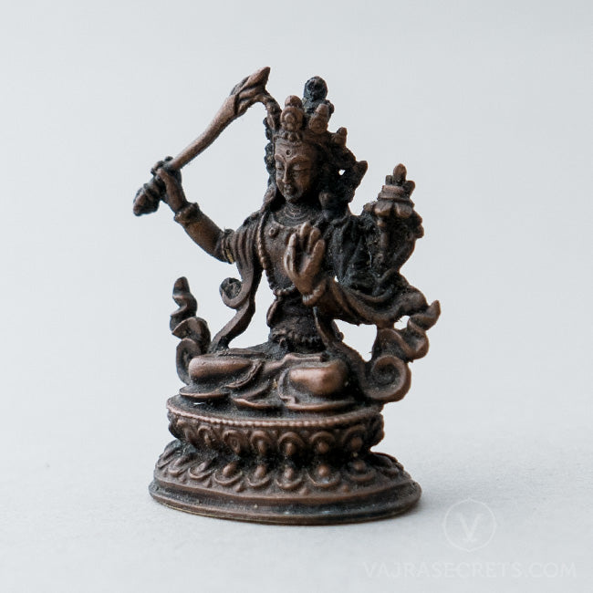 Manjushri Copper Statue, 2 inch