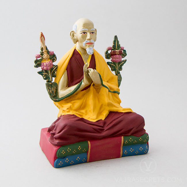 Zong Rinpoche Colourful Brass Statue, 8 inch