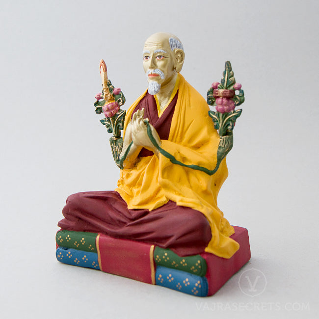 Zong Rinpoche Colourful Brass Statue, 8 inch