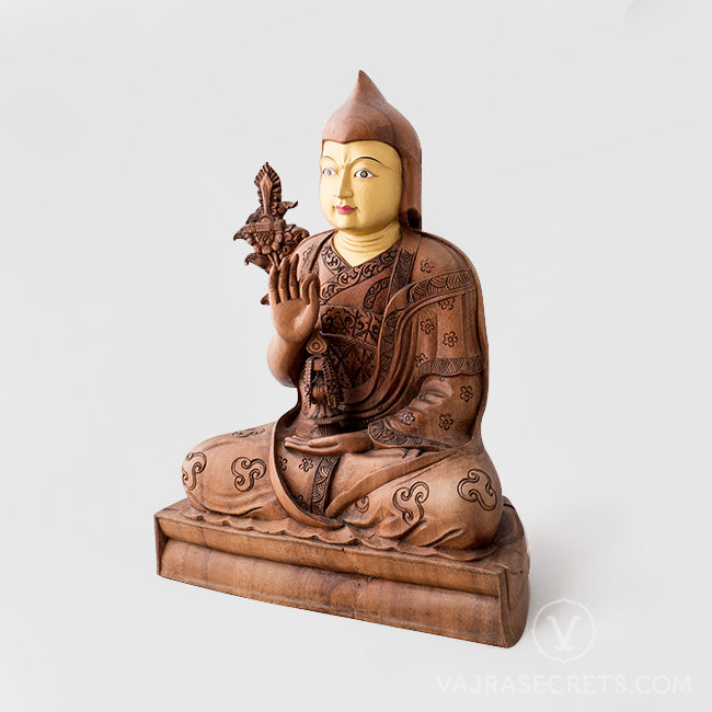Tulku Drakpa Gyaltsen Wood Statue - Tsem Rinpoche Collection